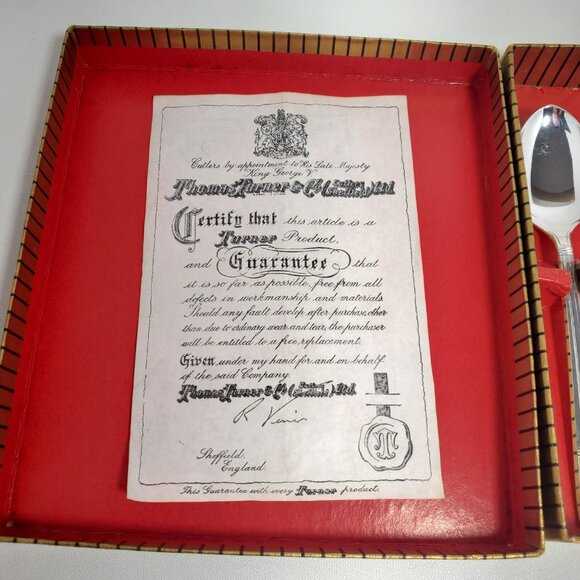 Vintage Tea Spoons Thomas Turner & Co “Pedigree Plate ” Windsor Pattern, England - Picture 4 of 13